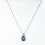 Crystal Teardrop Pendant Necklace, thumbnail 3 of 5