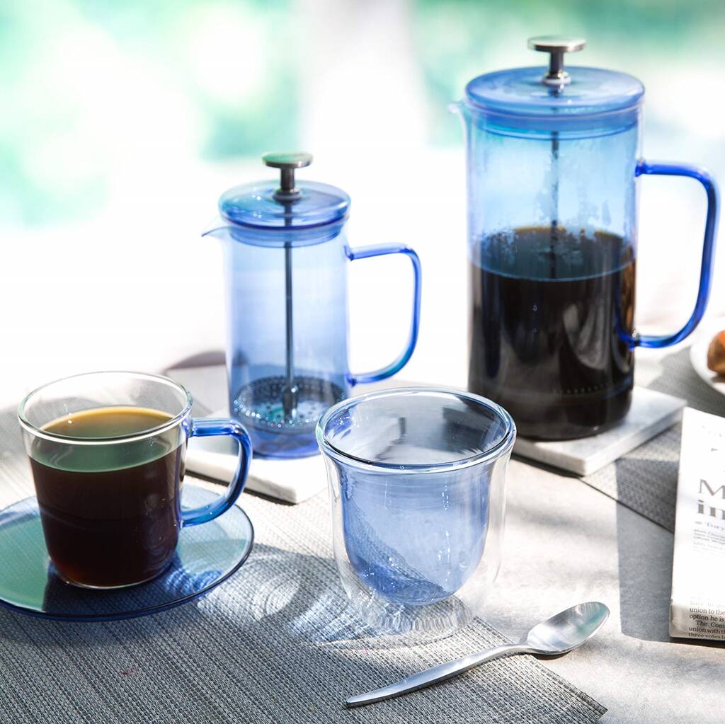 Blue Glass Cafetiere, 1 of 2