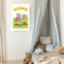 Babar The Elephant Gardening Art Print, thumbnail 2 of 4