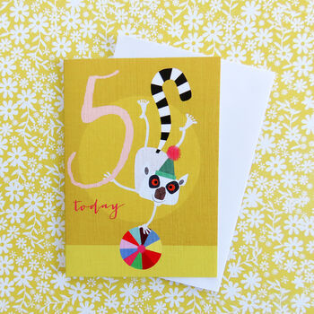 Lemur 5th Birthday Card, 3 of 4