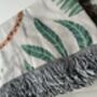 Woven Botanical Monochrome Throw Blanket, thumbnail 5 of 8