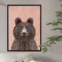 Custom Personalised Bear Wearing Heels Art Print, thumbnail 2 of 5