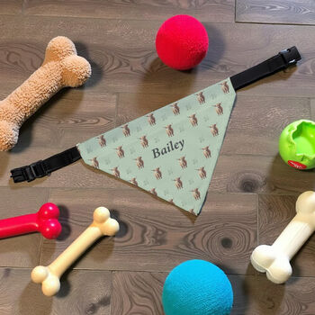 Personalised Highland Cow Dog Bandana, 5 of 5