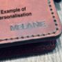 Personalised Leather Passport Holder, Chocolate Brown, thumbnail 7 of 8