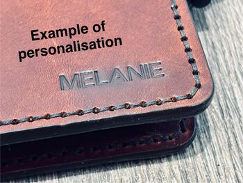 Personalised Leather Passport Holder, Chocolate Brown, 7 of 8