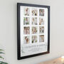 Personalised Botanical Black Multi Photo Frame Wedding Gift, thumbnail 2 of 6