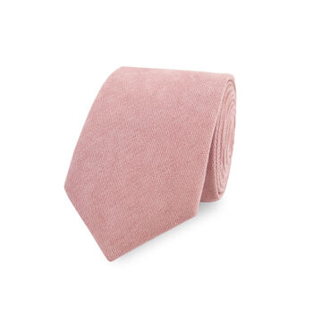 Wedding Handmade 100% Brushed Cotton Tie In Dusty Pink | Groomsmen Ties, 9 of 10