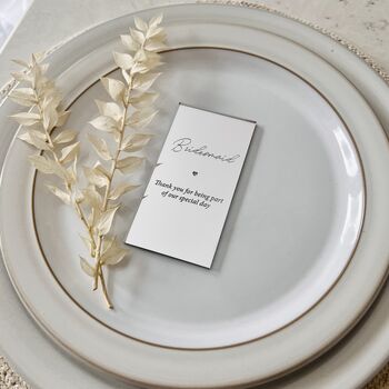 Bridesmaid Gold Silver Wedding Place Setting, 3 of 7