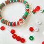 Christmas Disc Bead Bracelet, thumbnail 1 of 6