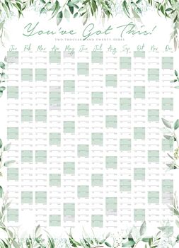 2023 A1 Greenery Portrait Wall Planner, 2 of 3