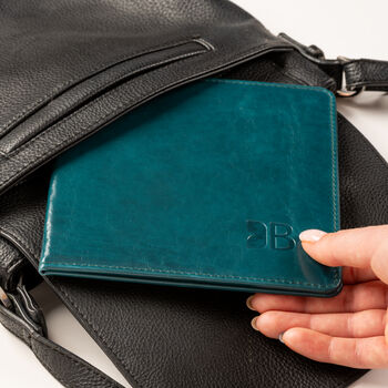 Blue Badge Permit Holder In Lake Green Italian Leather, 3 of 10