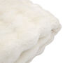 Marshmallow Rabbit Faux Fur Throw In Cream, thumbnail 3 of 3