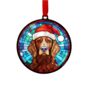 Red Setter In Santa Hat Suncatcher Decoration, thumbnail 5 of 6
