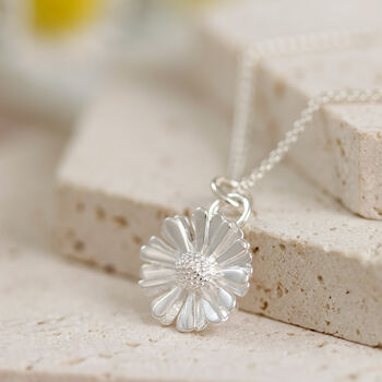 Daisy Solid Silver Necklace, 2 of 9