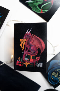 Dragon Gift Box Christmas Card, 5 of 5