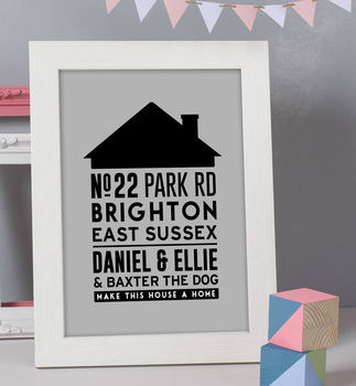 Personalised Family Home Typography Print, 3 of 5