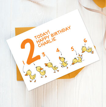 Personalised Number Birthday Card One Five Years, 2 of 6