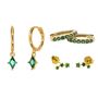 May Birthstone Emerald Earrings Gift Set For Her, thumbnail 7 of 9