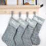 Personalised Christmas Stocking In Plush Red Or Grey, thumbnail 6 of 11