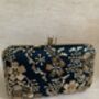 Green Raw Silk Rectangular Clutch Bag, thumbnail 1 of 9