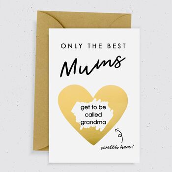 Only The Best Mums Baby Announcement Card, 2 of 3