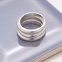 Eclipse Solid Silver Stacking Ring Set, thumbnail 1 of 6