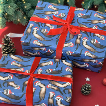 Otter Christmas Card Pack Of 12, 8 of 10
