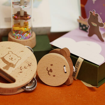 Four Piece Wooden Instrument Music Set In Gift Box, 7 of 12