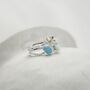 Handmade Two Tone Opal Flower Ring, thumbnail 3 of 5