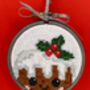 Christmas Pudding Cross Stitch Kit, thumbnail 2 of 7