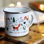 Personalised Child's Ho Ho Ho Hot Chocolate Enamel Mug, thumbnail 2 of 5