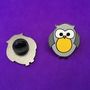 Owl Pin Badge, thumbnail 3 of 4