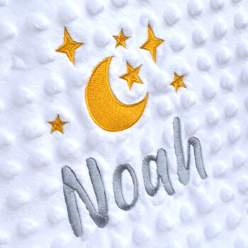 Personalised White Bubble Blanket For Newborn, 2 of 8