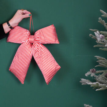 Striped Puffed Christmas Bow, 2 of 2