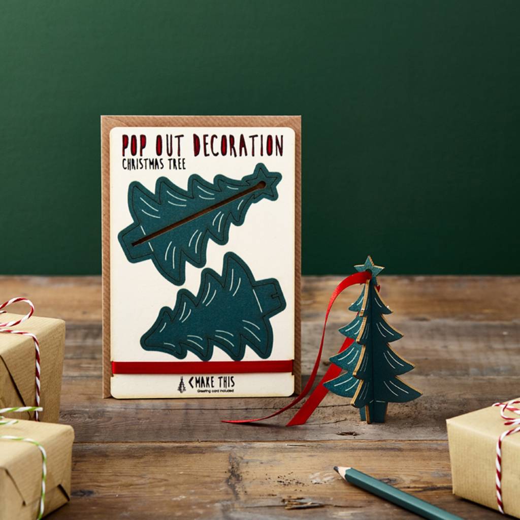 Pop Out Hanging Christmas Tree Card By The Pop Out Card Company | notonthehighstreet.com