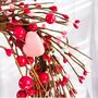 Valentine's Red And Pink Heart Shape Twig Wreath, thumbnail 8 of 10