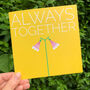 'Always Together' Modern Florals Greetings Card, thumbnail 1 of 7