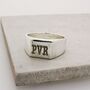 Personalised Initial Silver Signet Ring, thumbnail 3 of 11