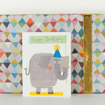 Happy Birthday Elephant Mini Card, 3 of 4