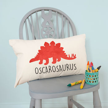 Personalised Velveteen Dinosaur Children's Cushion, 3 of 12