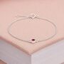 Adjustable Personalised Sterling Silver July Birthstone Bracelet, thumbnail 3 of 11