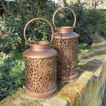 Lattice Lanterns In Copper, 6 of 7