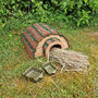 Wooden Hedgehog House With Feeding Bowls And Straw, thumbnail 1 of 8