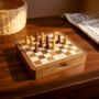 Wooden Birthday Gift; Wooden Chess Set Board Game, thumbnail 1 of 6