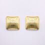 Teri Square Stud Vintage Style Textured Earrings, thumbnail 4 of 7