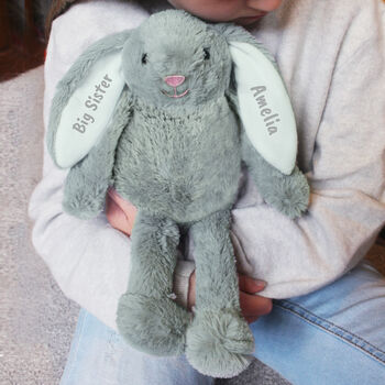 New Baby Gifts Personalised Bunny Soft Toy, 2 of 9