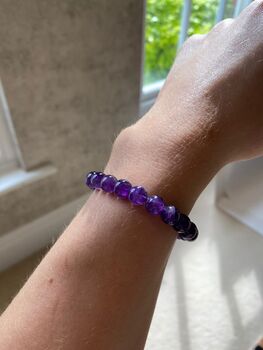 Relax Amethyst Bath Bomb And Gemstone Bracelet Gift, 3 of 7