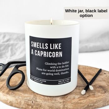 Personalised Aries Zodiac Candle With Custom Text, 9 of 10