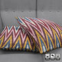 Multicoloured Zig Zag Ikat Cushion Cover, thumbnail 5 of 10