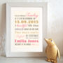Personalised Baby Birth Details Print, thumbnail 7 of 11